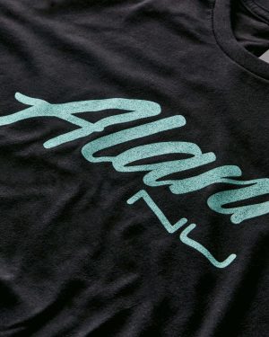 Seafoam On Black T-Shirt